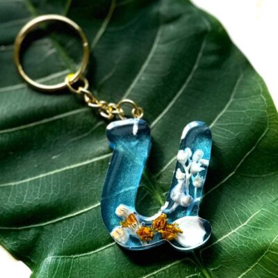 Schlüsselanhänger / Blau / Buchstabe U