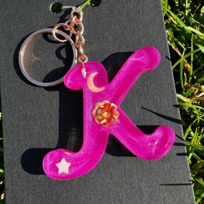 Schlüsselanhänger / Pink / Buchstabe K