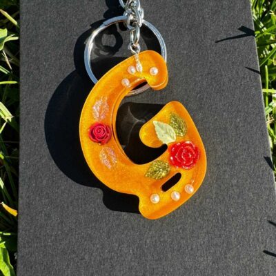 Schlüsselanhänger / Orange / Buchstabe G