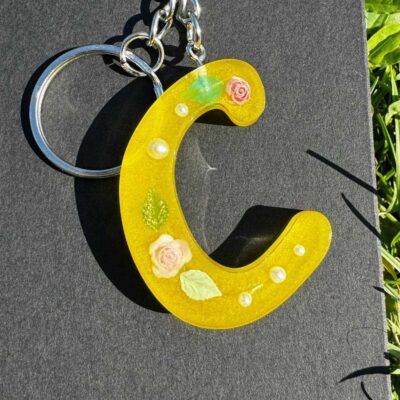 Schlüsselanhänger / Gelb / Buchstabe C