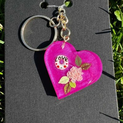 Schlüsselanhänger / Pink / Herz