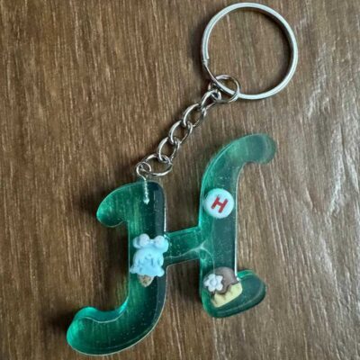 Schlüsselanhänger / Grün / Buchstabe H