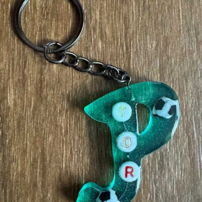 Schlüsselanhänger / Grün / Buchstabe P