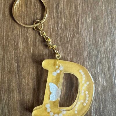 Schlüsselanhänger / Gelb / Buchstabe D