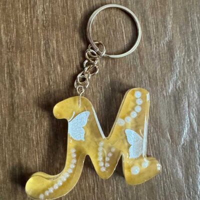 Schlüsselanhänger / Gelb / Buchstabe M