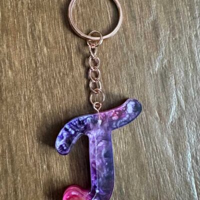 Schlüsselanhänger / Bunt / Buchstabe T